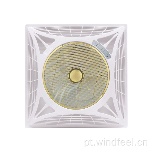Ventilador de teto falso de 16 polegadas com ventilador de teto de ar de 14 &quot;com controle remoto de luz LED Alerta sonoro de luz de 3 cores
